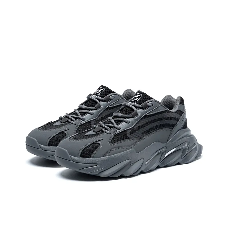 ZHR Black Warrior Cushioning Anti-Slip And Wear-Resistant Height Increasing Low-Top Chunky Sneakers Men's-7