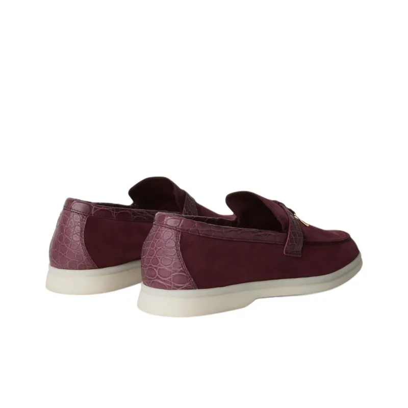 Loro Piana Summer Charms Walk Loafers Women's Fuchsia-3