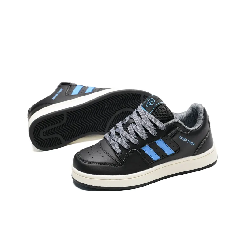KAAVER OTTO Wear-Resistant Low-Top Skateboard Shoes Unisex White Blue-25