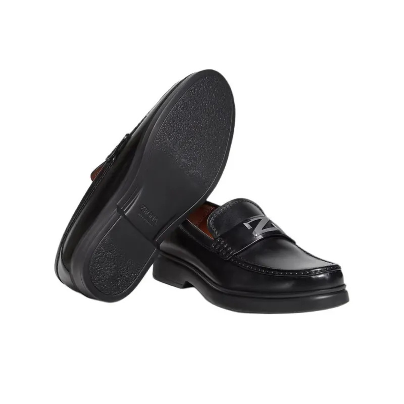 Zegna Genia Loafers Men's Black-4