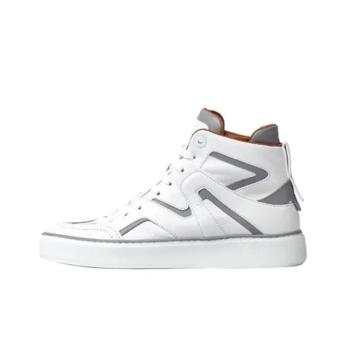 Ermenegildo Zegna Skateboard Shoes Men High-Top White