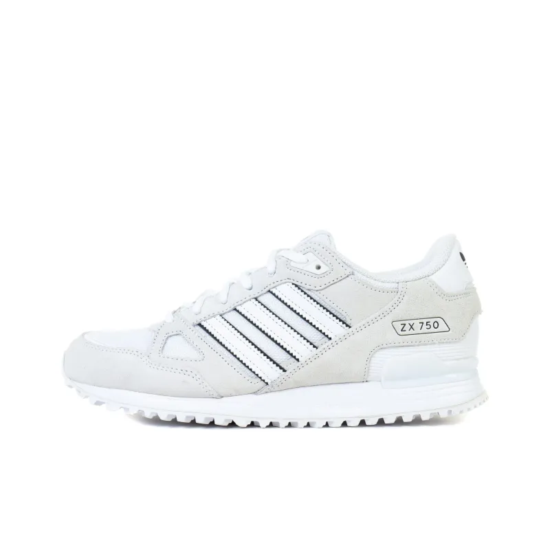 Adidas Originals ZX 750 Rebound And Wear-resistant Low-Top Casual Shoes Men's Light Gray White-0