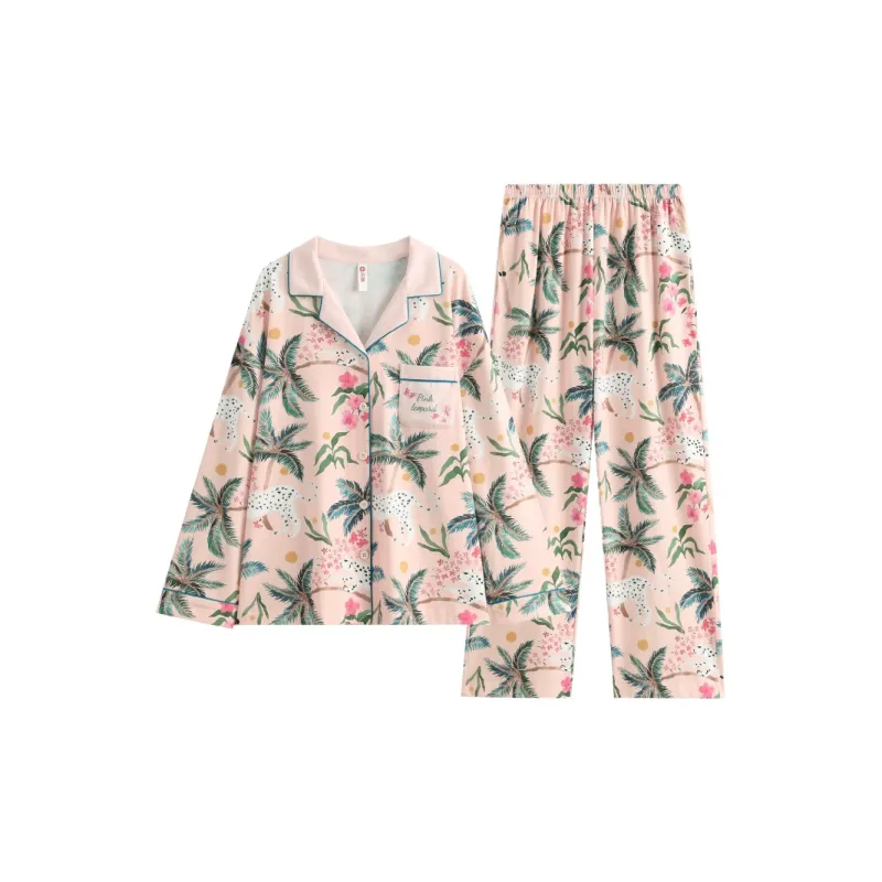 FENTENG Pajama Set Women's Cute Pink-0