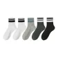 5 Pack (2 White+Black+Dark Gray+Light Gray)