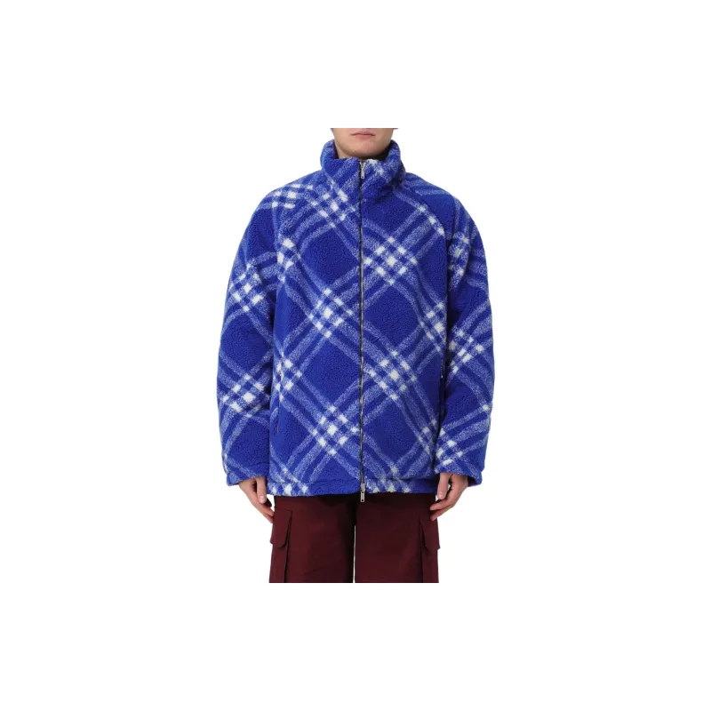 Burberry Check Pattern Fleece Jacket-3