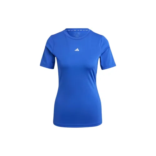 Adidas Gym T-Shirts Women's Semi-Transparent Blue