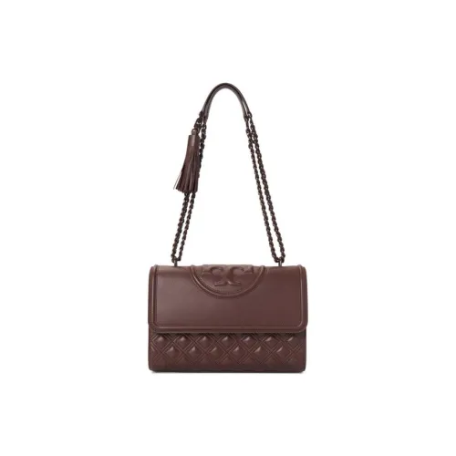 TORY BURCH Fleming Leather Handbag Shoulder Bag Women's Burgundy