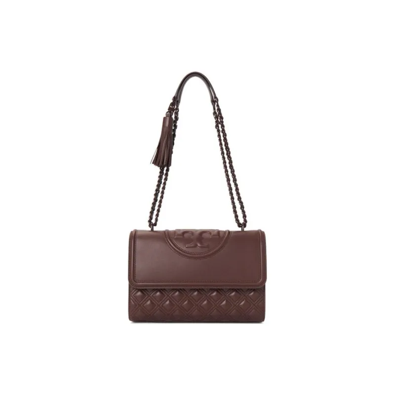TORY BURCH Fleming Leather Handbag Shoulder Bag Women's Burgundy-0