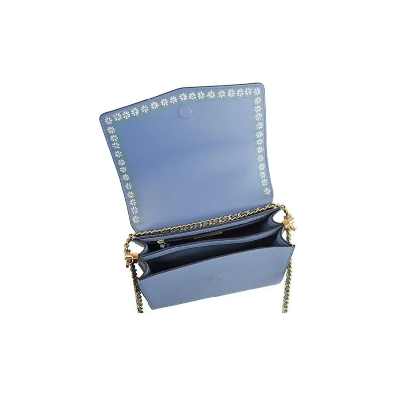 TORY BURCH Robinson Leather Chain Bag Shoulder Bag Crossbody Bag Medium Size Women's Ice Blue-1