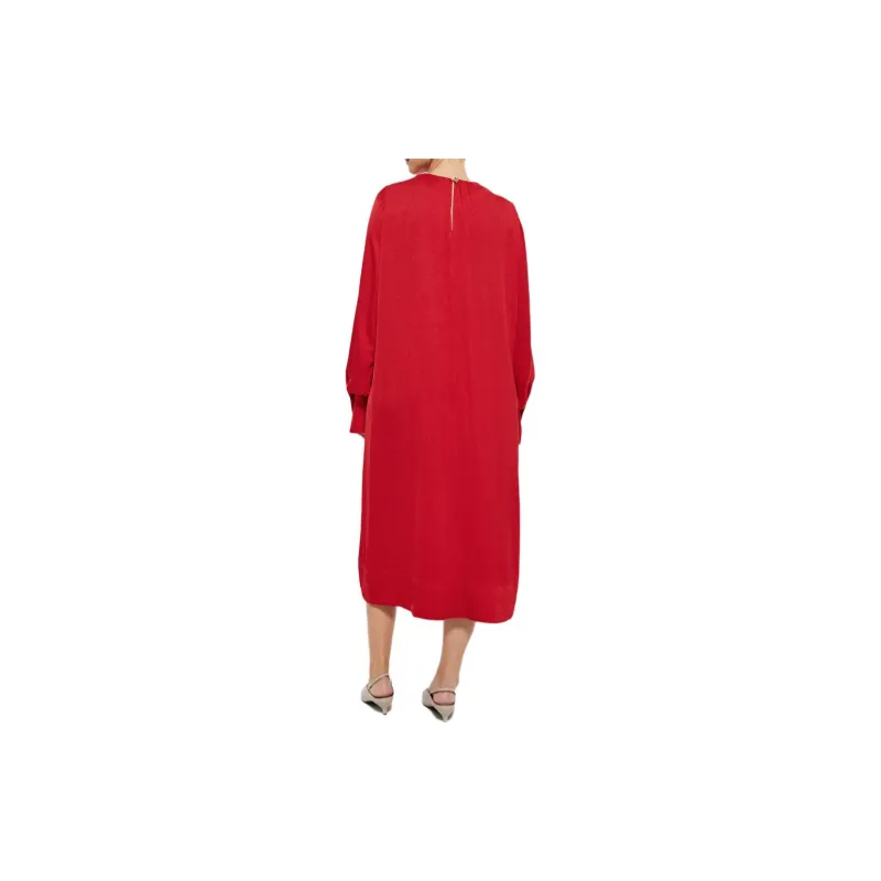 Sacai Pleat Detailed Crewneck Dress-2