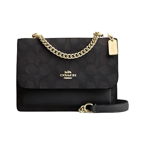 COACH Artificial Leather Cow Leather Patchwork Shoulder Bag Crossbody Bag Mini Women
s Black