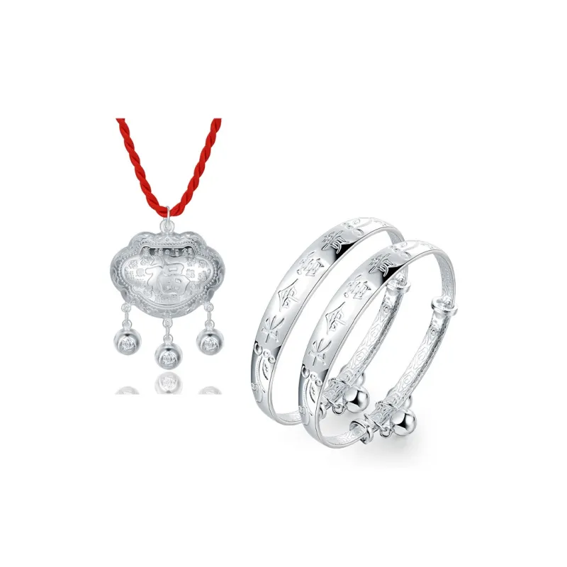 Bifeiman 999 Fine Silver Sterling Silver Necklace Kids'-21