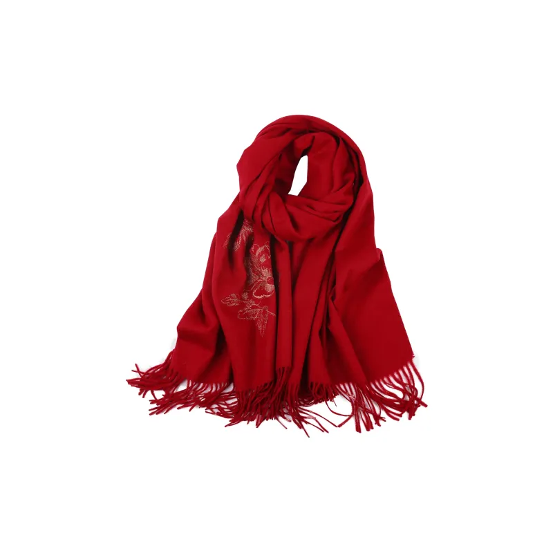 Shanghai Story 100% Sheep Wool Shawls Women's Encounter The Bloom, Nude-16
