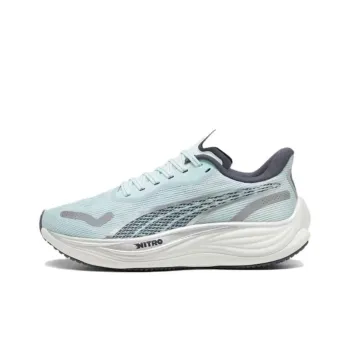 PUMA Velocity Nitro 3 Anti Slip Wear Resistant Low Top Running Shoes Women's Blue Gray