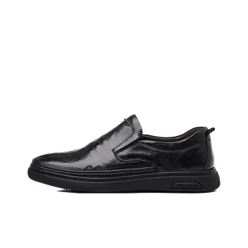 ΛOLUNKΛ Men's Casual Shoes Men Low Top Black/Brown