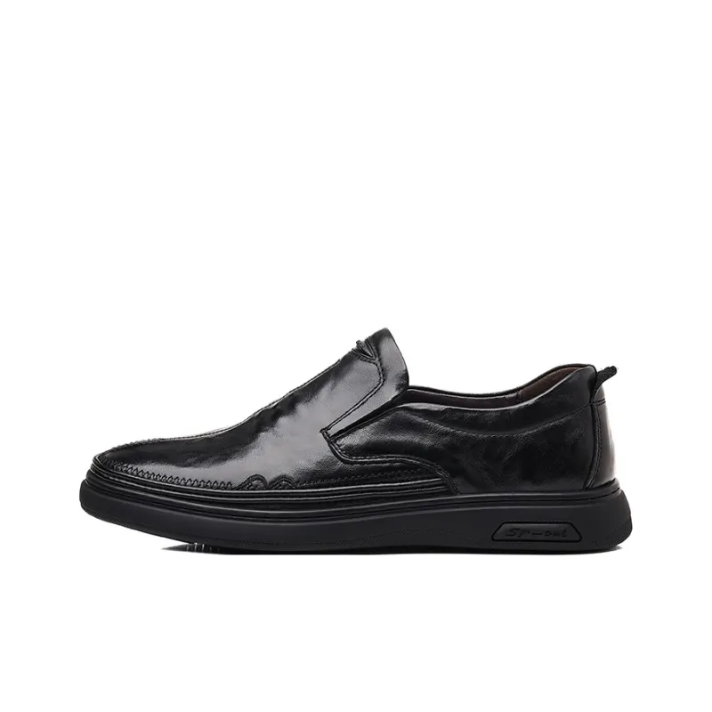 ΛOLUNKΛ Men's Casual Shoes Men Low Top Black/Brown-0