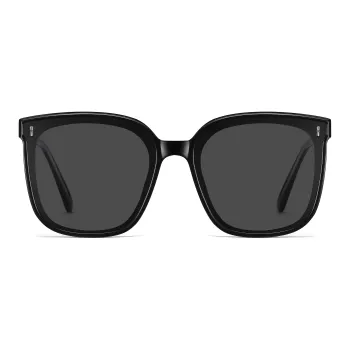 Wood Premium Plate Frame TR/Memory Plastic Round Sunglasses Women's