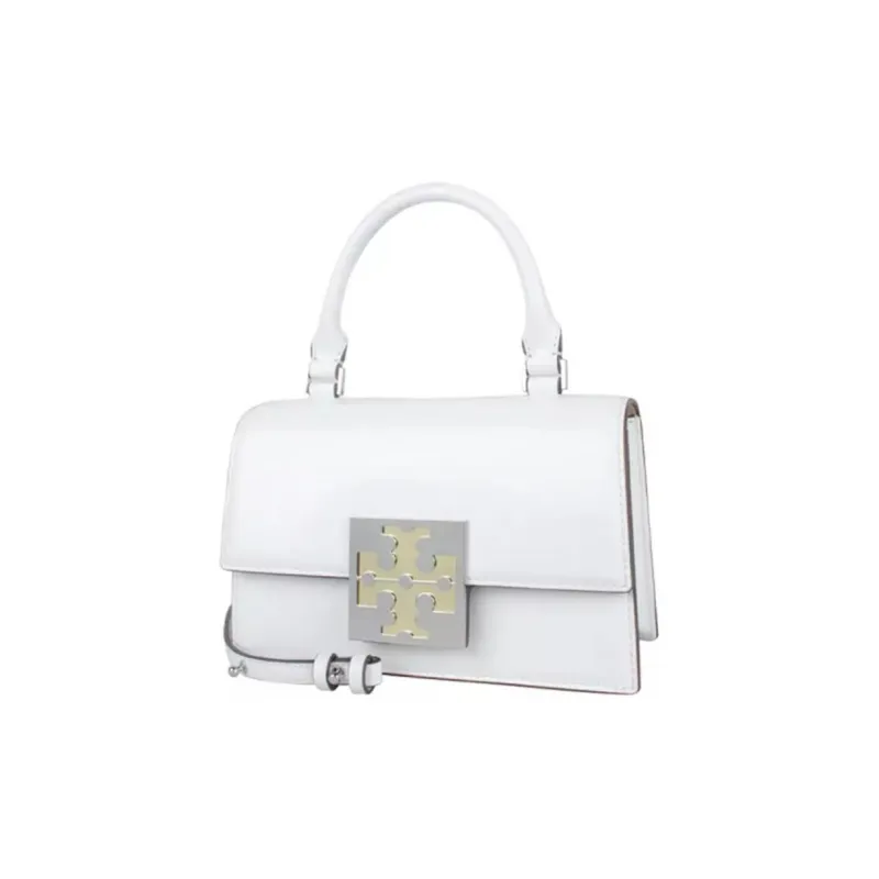 TORY BURCH BON BON Cow Split Leather Shoulder Bag Crossbody Bag Handbags Mini Women's White-1