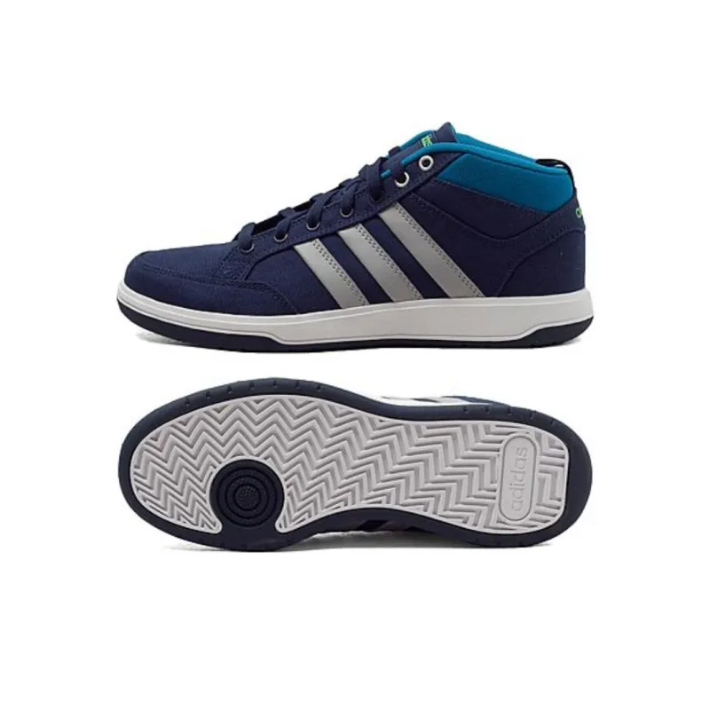 Adidas ORACLE VI Anti-Slip Wear-Resistant Mid-Top Tennis Shoes Men's Blue-4