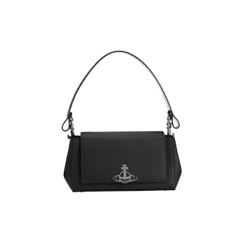 Vivienne Westwood Leather One Shoulder Handbags Medium Size Women's Black