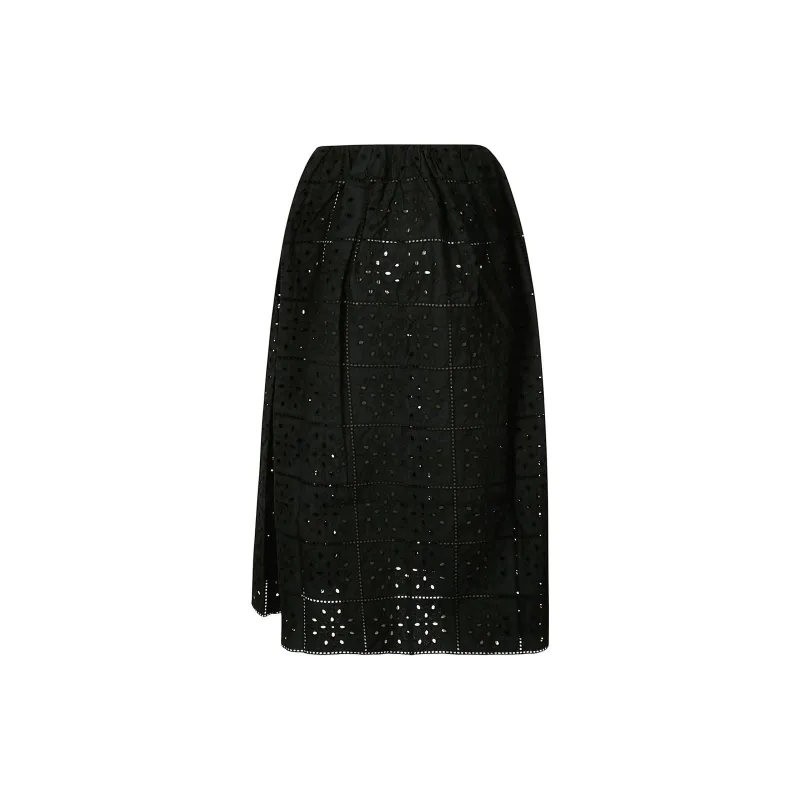 GANNI Casual Long Skirt Women's Black-1