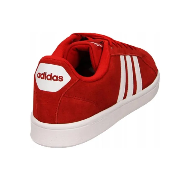Adidas Cloudfoam Anti-Slip Wear-Resistant Low-Top Skateboard Shoes Unisex Red-3