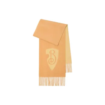Burberry Wool Knit Scarves Unisex Yellow
