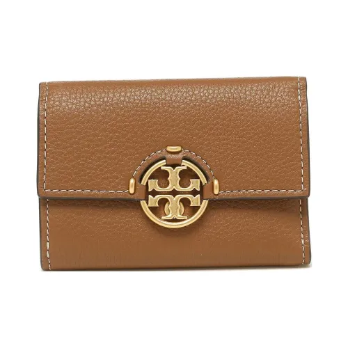 TORY BURCH Cabaia Leather Wallet Medium Size Women's Brown