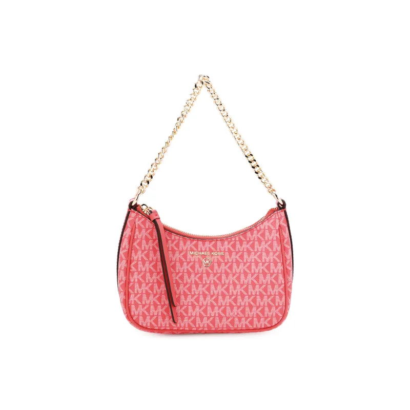 MICHAEL KORS Jet Set Charm Leather Trim Shoulder Bag, Handbag, Shoulder Bag Trumpets Women's Pink-1