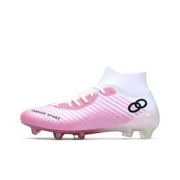 CAMKIDS Slip Resistant Anti Kick Cushioning Wear Resistant High Top Kids' Soccer Shoes Teenagers