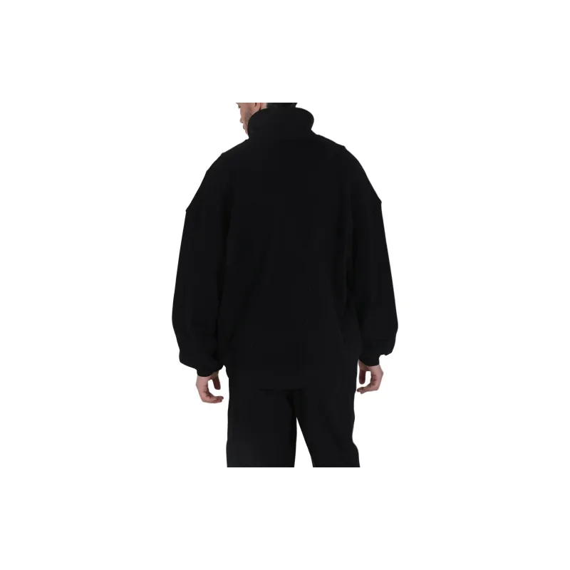 SAINT LAURENT Half Zipped Long Sleeved Sweatshirt-3