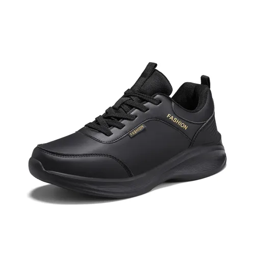 TONYBEAR Anti Slip Wear Resistant Low Top Black Monkey Running Shoes Men's