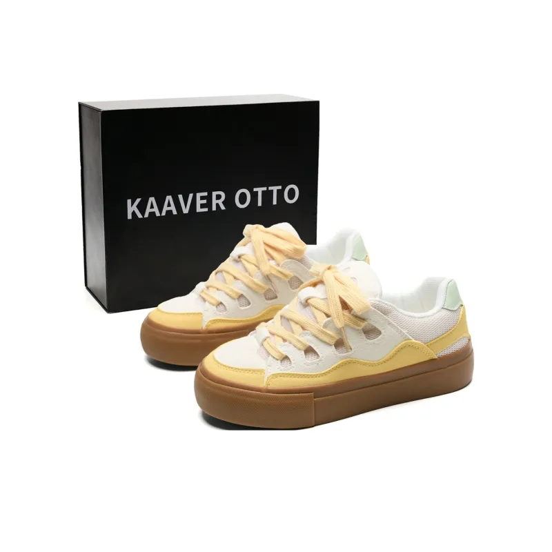 KAAVER OTTO Water Resistant Wear Resistant Height Increasing Low Top Skateboard Shoes Women's-11
