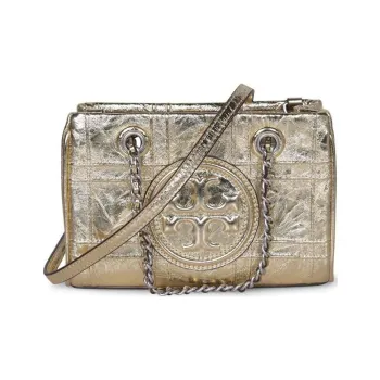 TORY BURCH Fleming Nappa Leather Tote Bag, Shopping Bag, Handbag, Shoulder Bag Mini Women's Gold