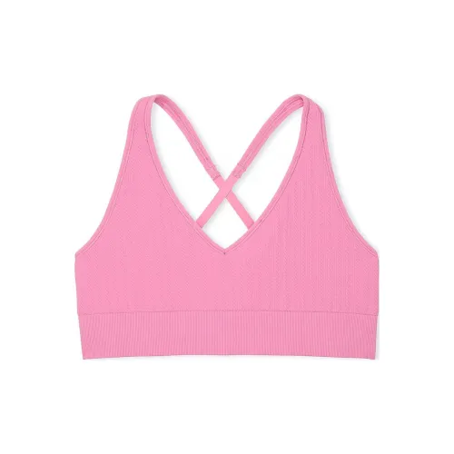 Victoria's Secret PINK Soft Seamless Cable Plunge Bralette / Moonstone Pink Bra Women's Moonstone Pink