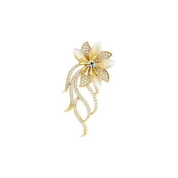 Yiru Orchid Advanced Touch Business Suit Coat Brooches Women's