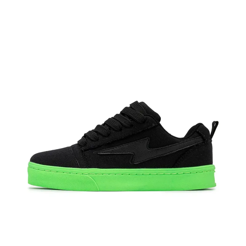 WELKIN&WZWJ Gift Box Set Anti Slip Wear Resistant Low Top Skateboard Shoes Unisex Black Green-1