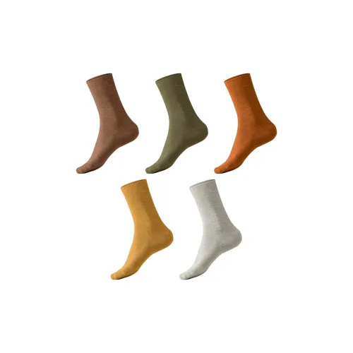 MIIOW Mid Calf Socks Unisex 5 Pack