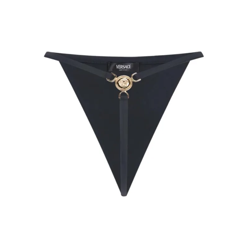 VERSACE Medusa-Plaque Stretched Bikini Bottoms-1