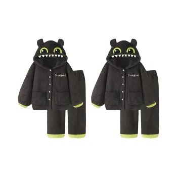 Gongdie Pajama Set Unisex Black