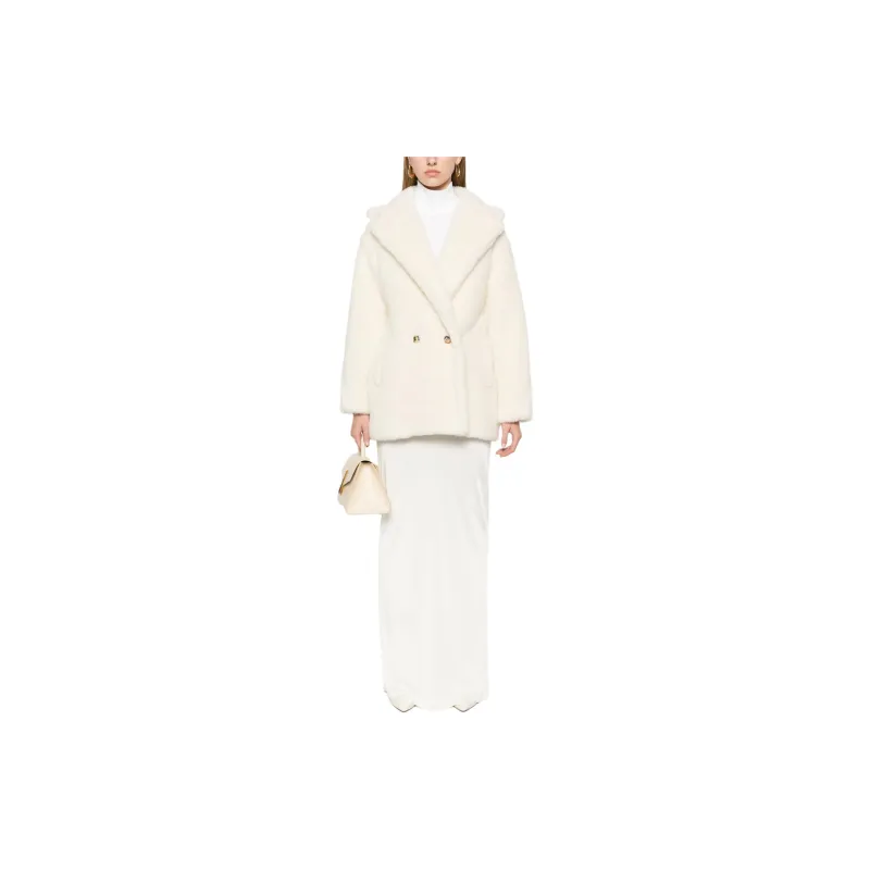 MaxMara Espero Teddy Button Up Short Coat-2