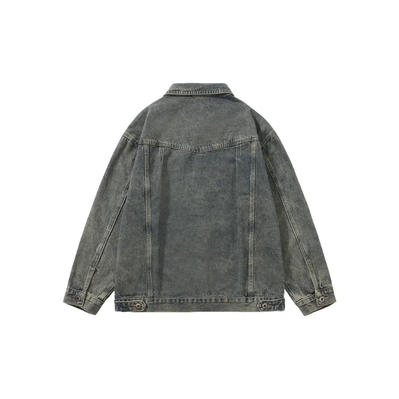 SANTASTIC Denim Jacket Men's Yellow Mud-1