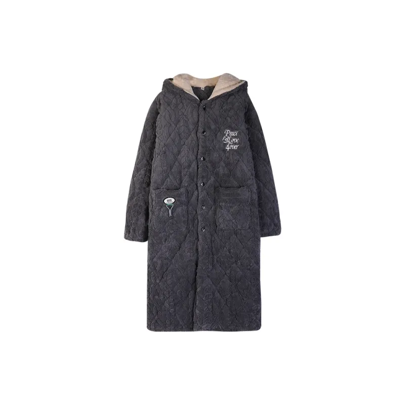 Qiao Ni Tong Pajama Robe Men's Gray-0