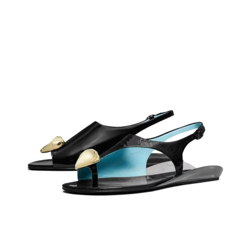 TORY BURCH Patos Strap Sandals Women's Black-4