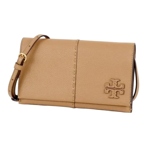 TORY BURCH Miller Leather Wallet, Shoulder Bag, Crossbody Bag Women's Lifting Tiramisu Brown