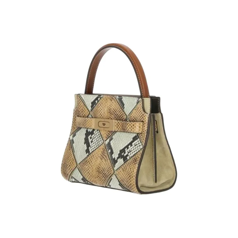 TORY BURCH Embossed Leather Shoulder Bag Crossbody Bag Handbag Women's Multicolor-2