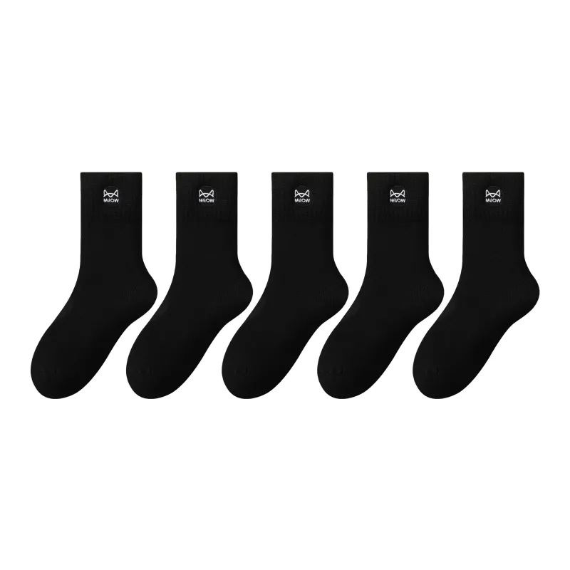 MIIOW Mid Calf Socks Women's Combo Set-4