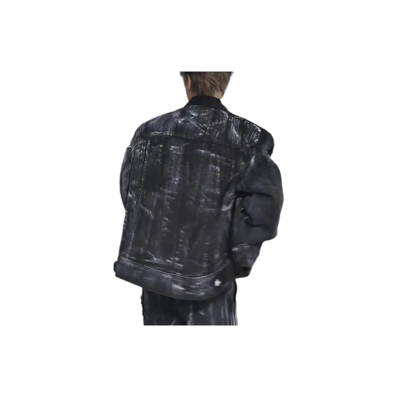 HLPT Denim Jackets Unisex Black-1