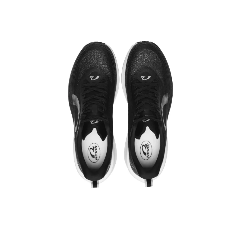 NEIERKE Cushioning Coverage Breathable Anti-Rollover Low-Top Training Marathon Running Shoes Unisex Black White-3