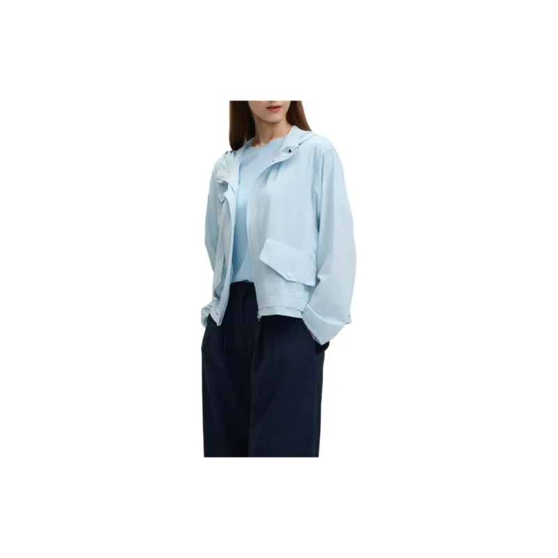 FILA Jackets Women's Light White Blue-5
